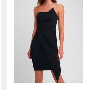 Lulus Black Strapless Bodycon dress